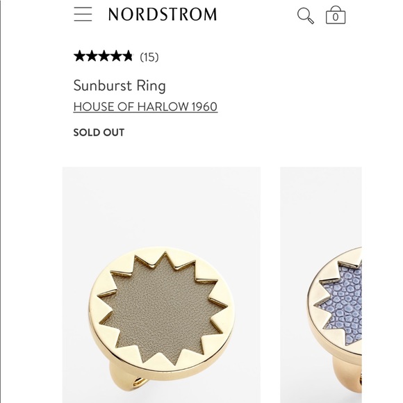 NWOT House of Harlow 1960 Sunburst Ring - Picture 2 of 8